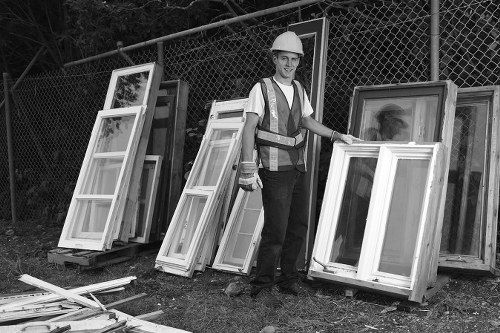 People removing old furniture from a home